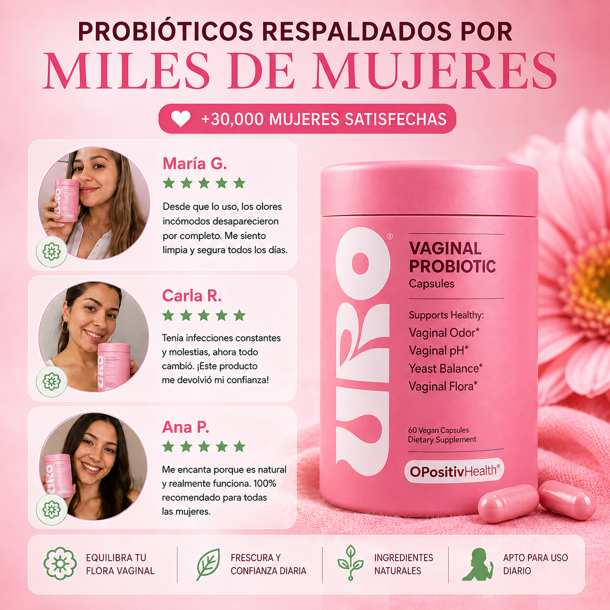LUNEA FLUIRA ™ Probiótico íntimo femenino