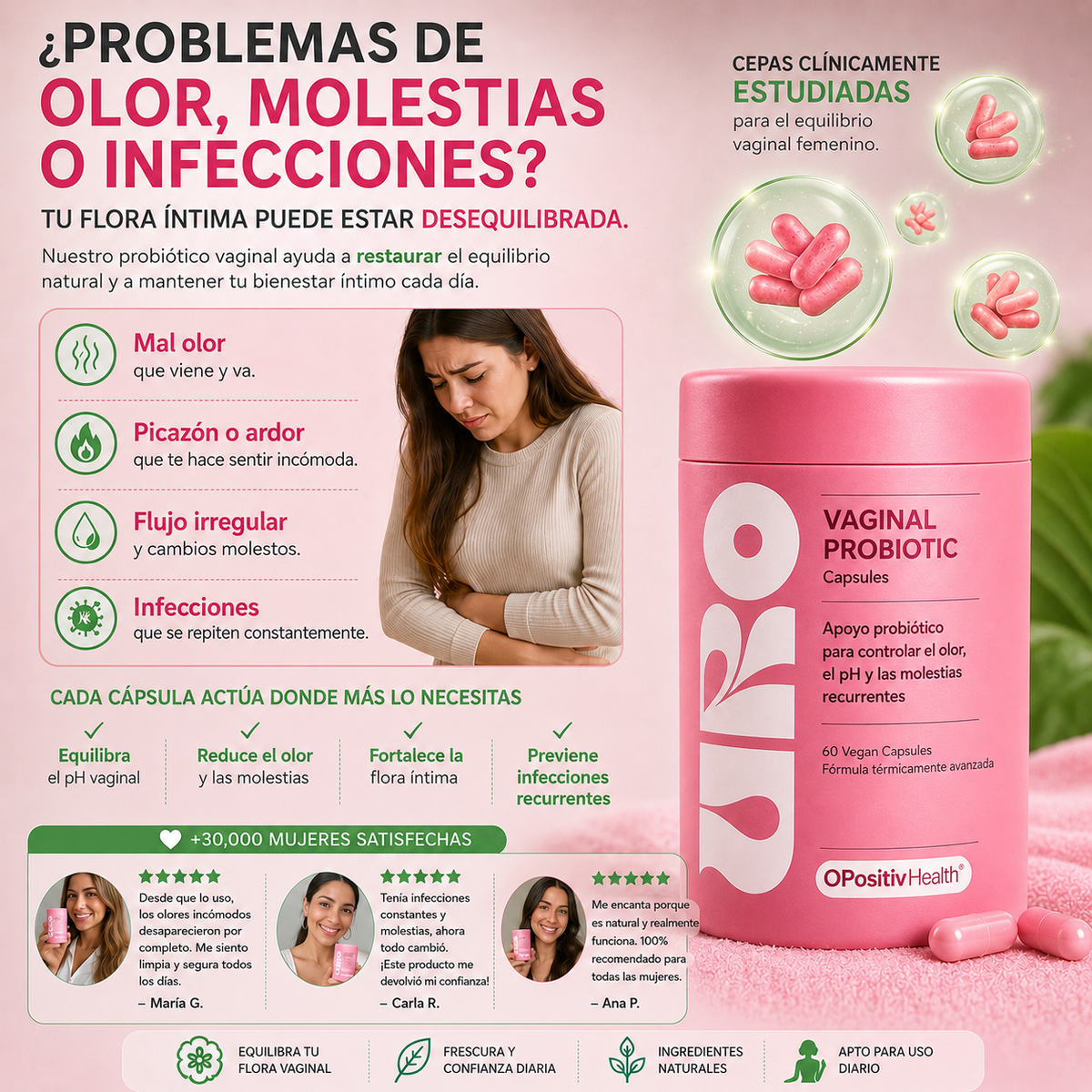 LUNEA FLUIRA ™ Probiótico íntimo femenino