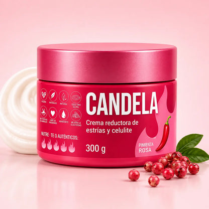 CANDELA EFECTO FUEGO™ Crema Reductora de Estrías y Celulitis